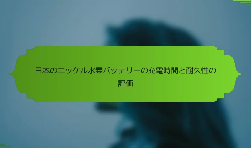 日本のニッケル水素バッテリーの充電時間と耐久性の評価